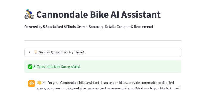 Cannondale Bikes AI Assistant