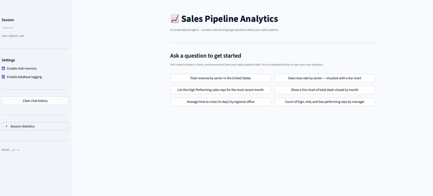 Sales Pipeline Analytics AI Assistant